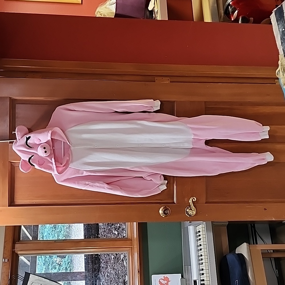 Pink Women’s Pig Onesie Costume - Unbranded